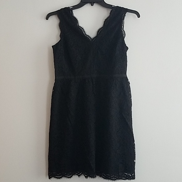 NWOT Ann Taylor Loft scalloped lace v neck dress, - Picture 2 of 7
